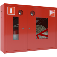 Шкаф для пожарного крана ШПК-315 НОК (навесной открытый красный)